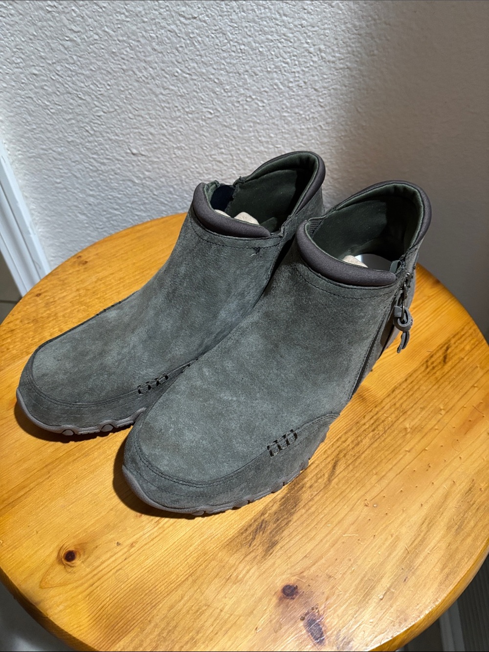 Skechers Women Chukka Suede Boots in Olive Green 10 NWOT